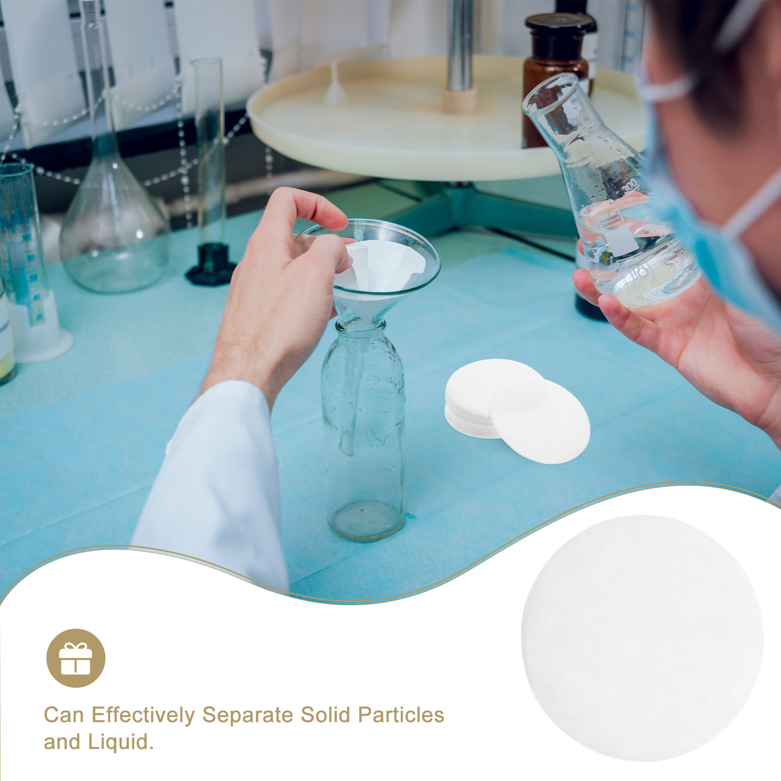 100Pcs Filter Paper For Lab No - Science Experiment ulasan dan harga