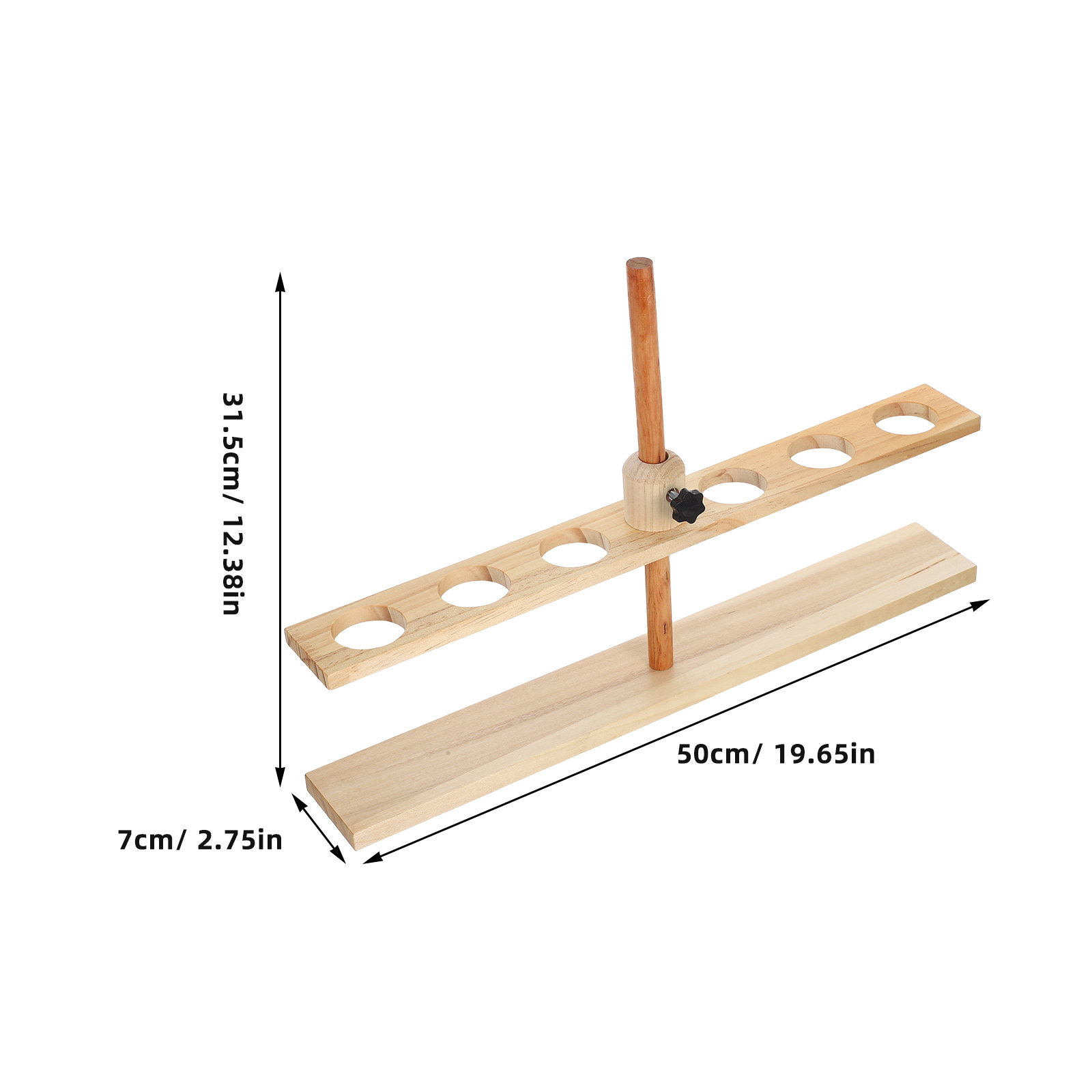 6 Hole Wooden Funnel Stand Adj - Science Experiment ulasan dan harga